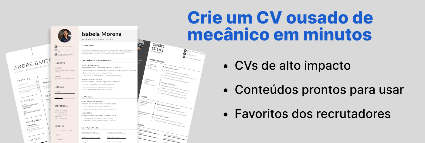 Melhor currículo de Mecânico