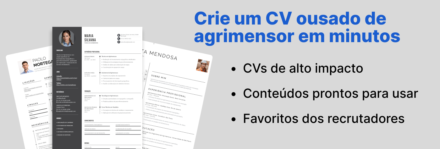 CV de agrimensor on-line
