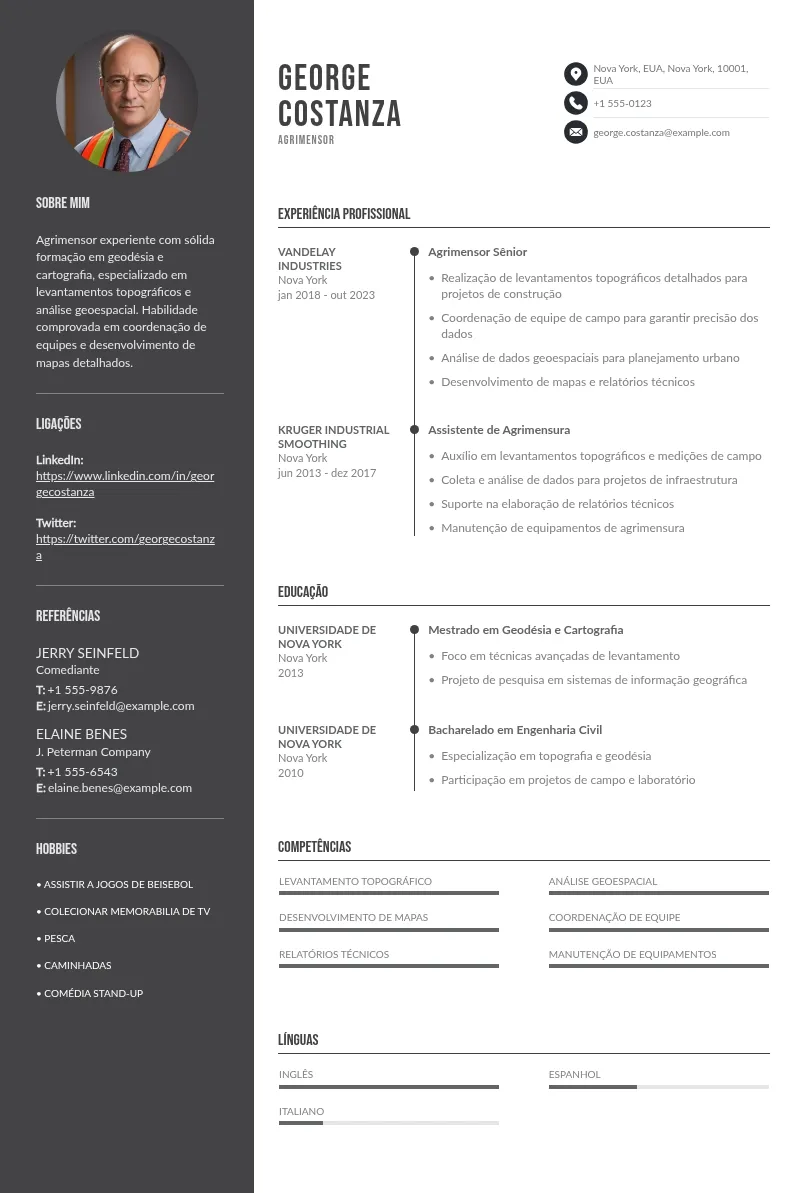 Modelos de CV de Agrimensor de sucesso | dicas de otimização