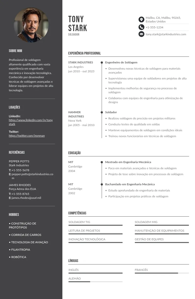 4 modelos de CV de soldador + método SOLDA fácil e grátis