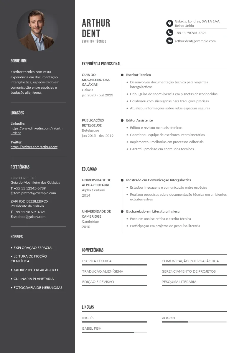 Modelos de CV de escritor técnico + método MANUAL aprovado