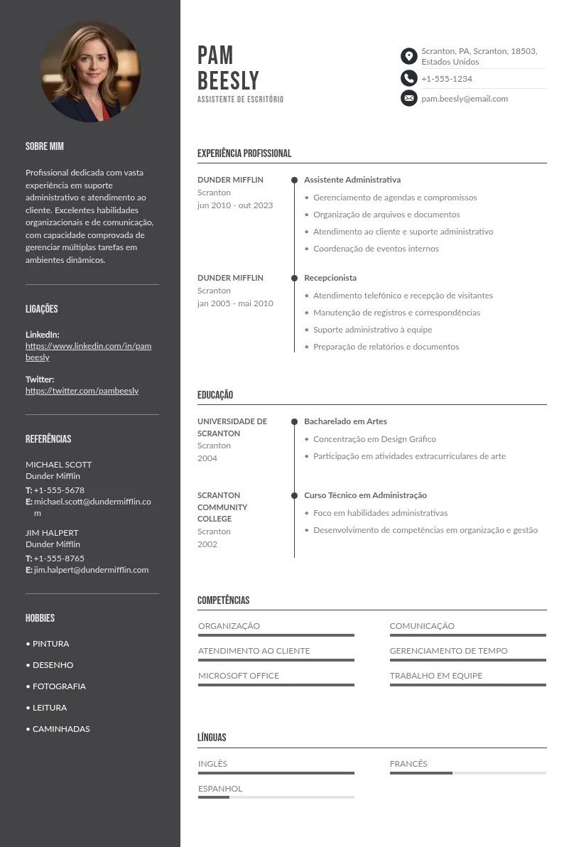 CV de assistente de escritório: 4 modelos e método exclusivo