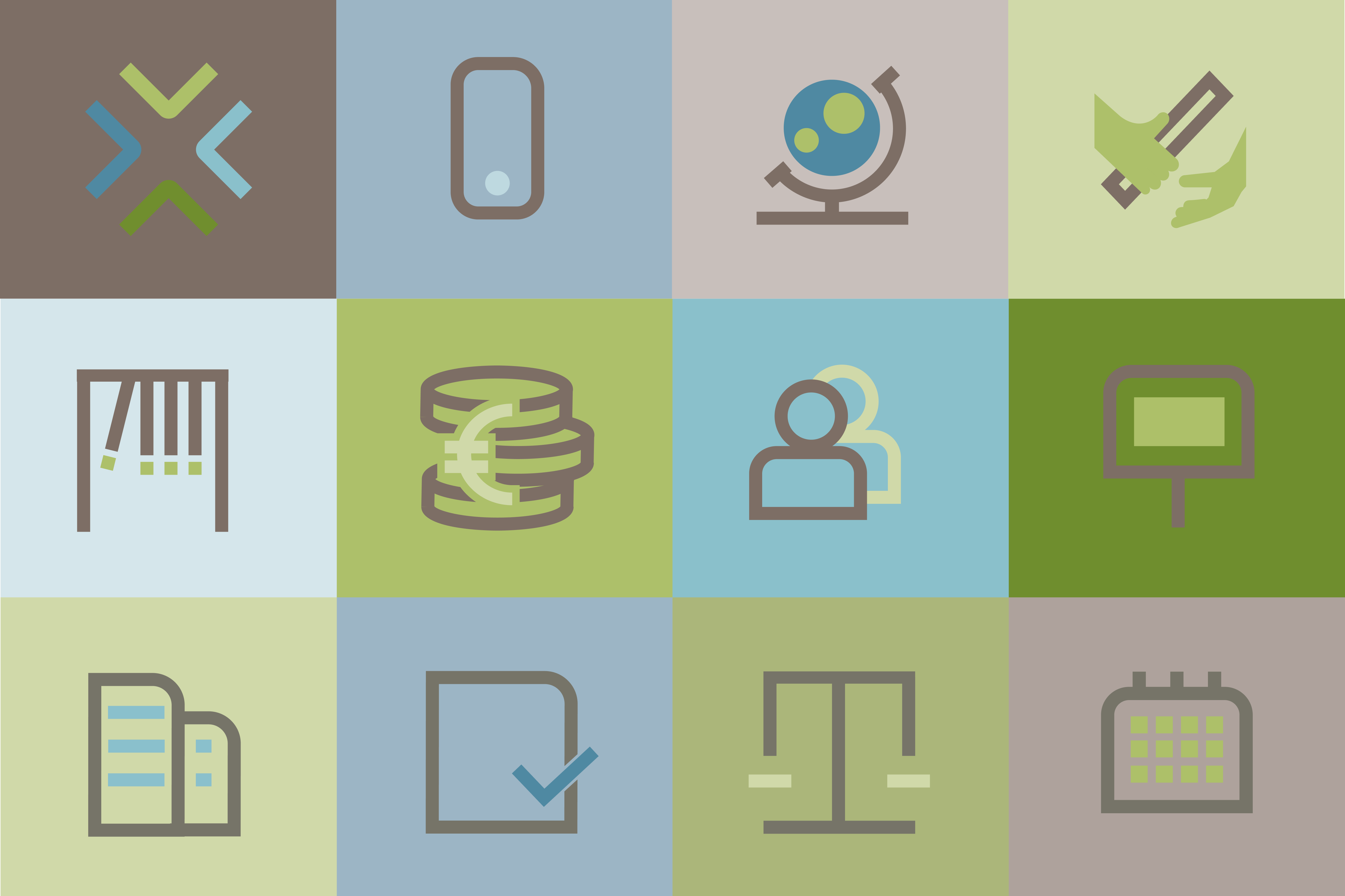 Die Icons des Webauftritts von intaxum