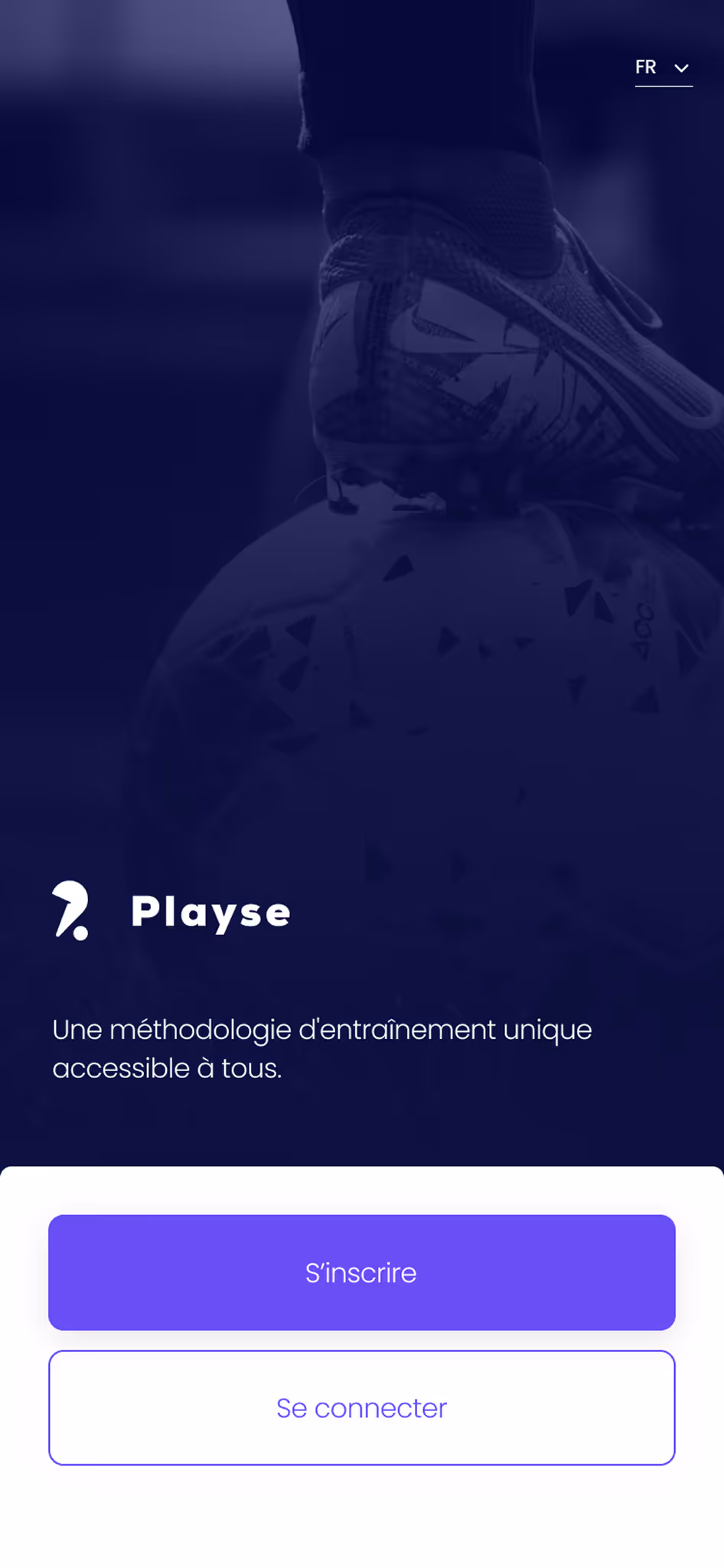 interface de l'application mobile Playse
