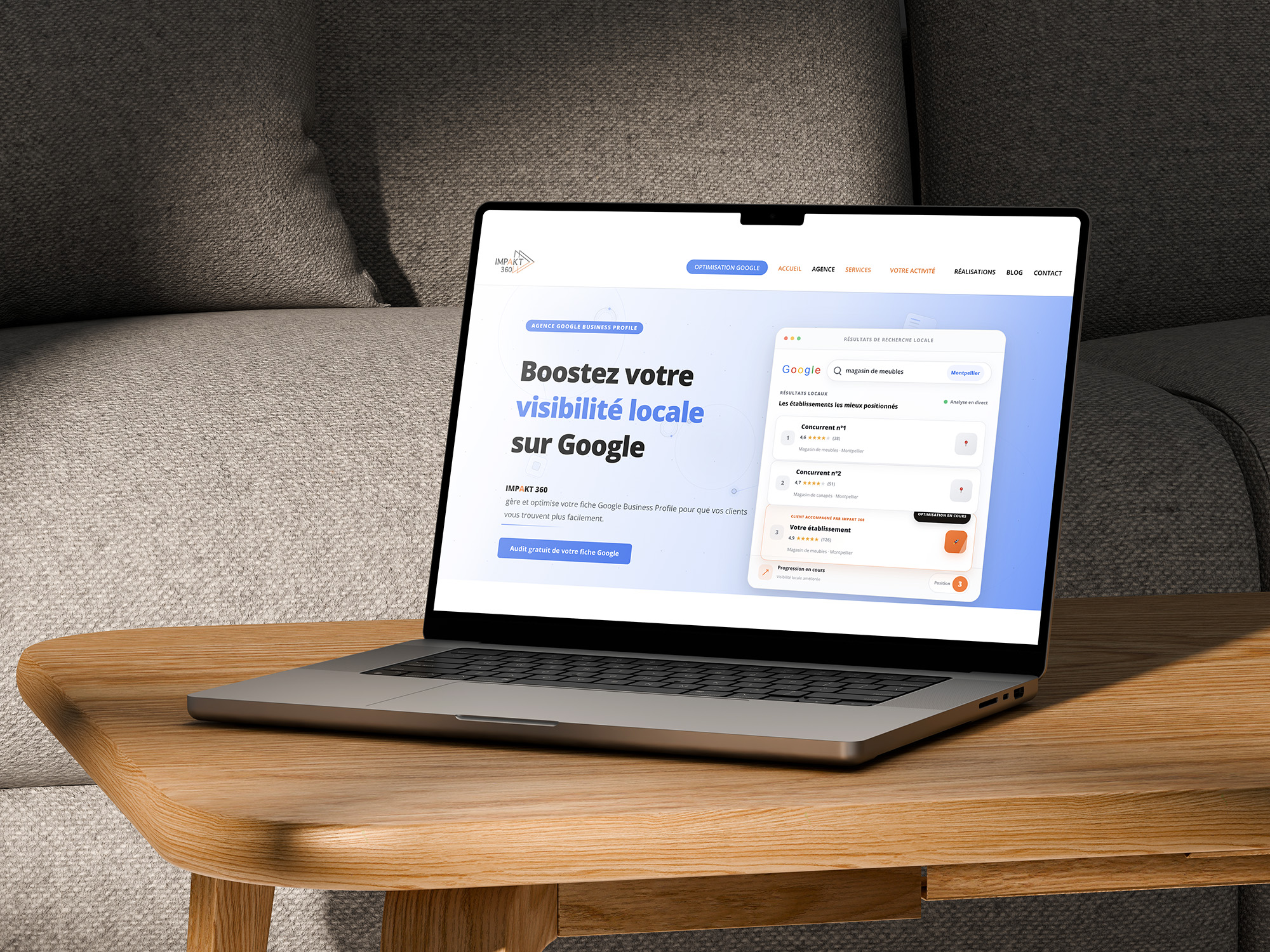 Plateforme Impakt360 de gestion des fiches Google Business Profile assistée par IA