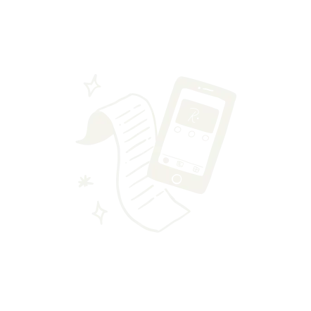 white illustration of a smartphone with a long receipt coming out of it, symbolizing digital expense tracking and benefit management.