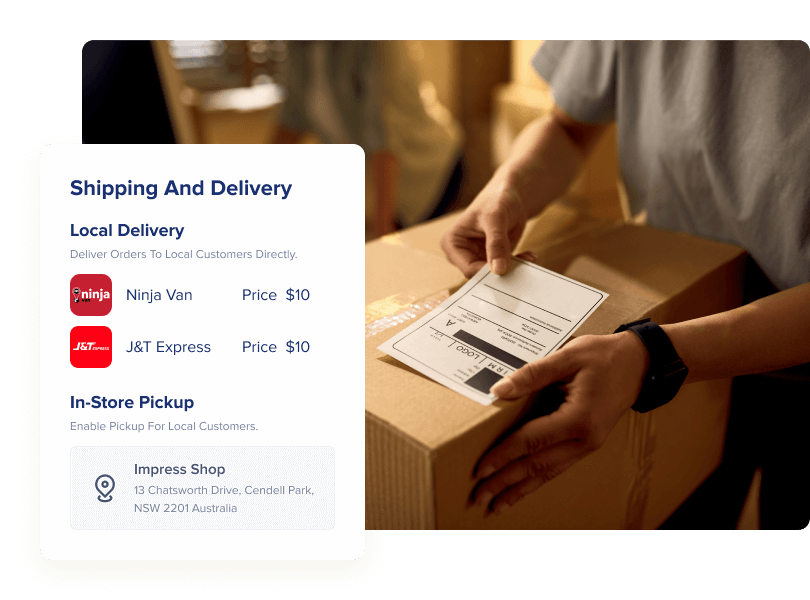Set up local and global delivery options