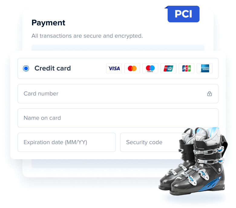 PCI-DSS compliant to secure online payments