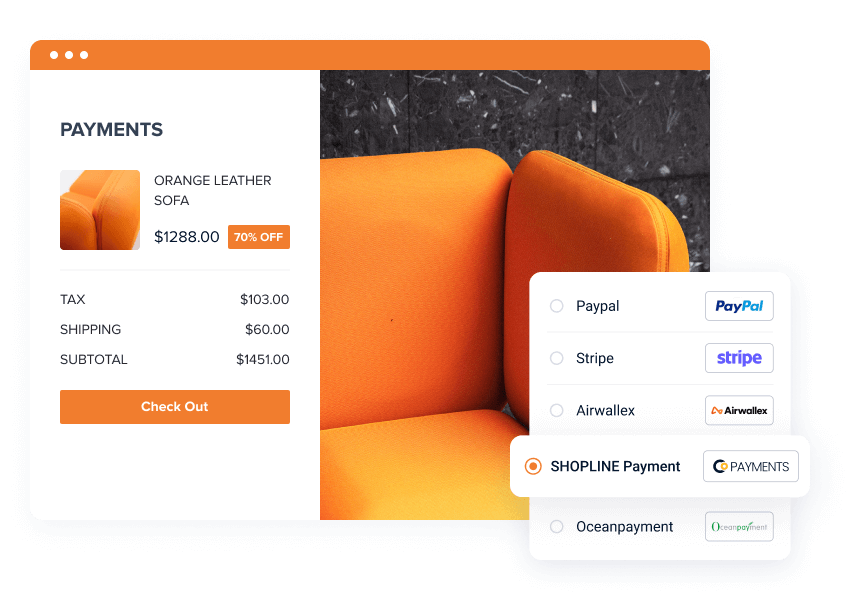Set up best-in-class payment options focused on customer convenience