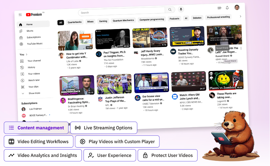 How a YouTube like app with python SDK 
