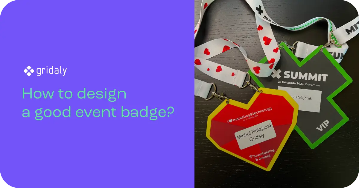 GridalyLab article illustration: How to design a good event badge?