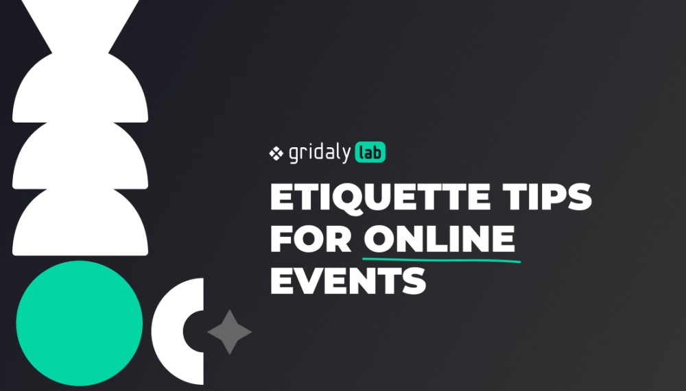 GridalyLab article illustration: Etiquette tips for online events
