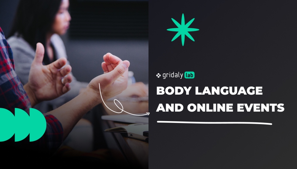 GridalyLab article illustration: Body language and online events