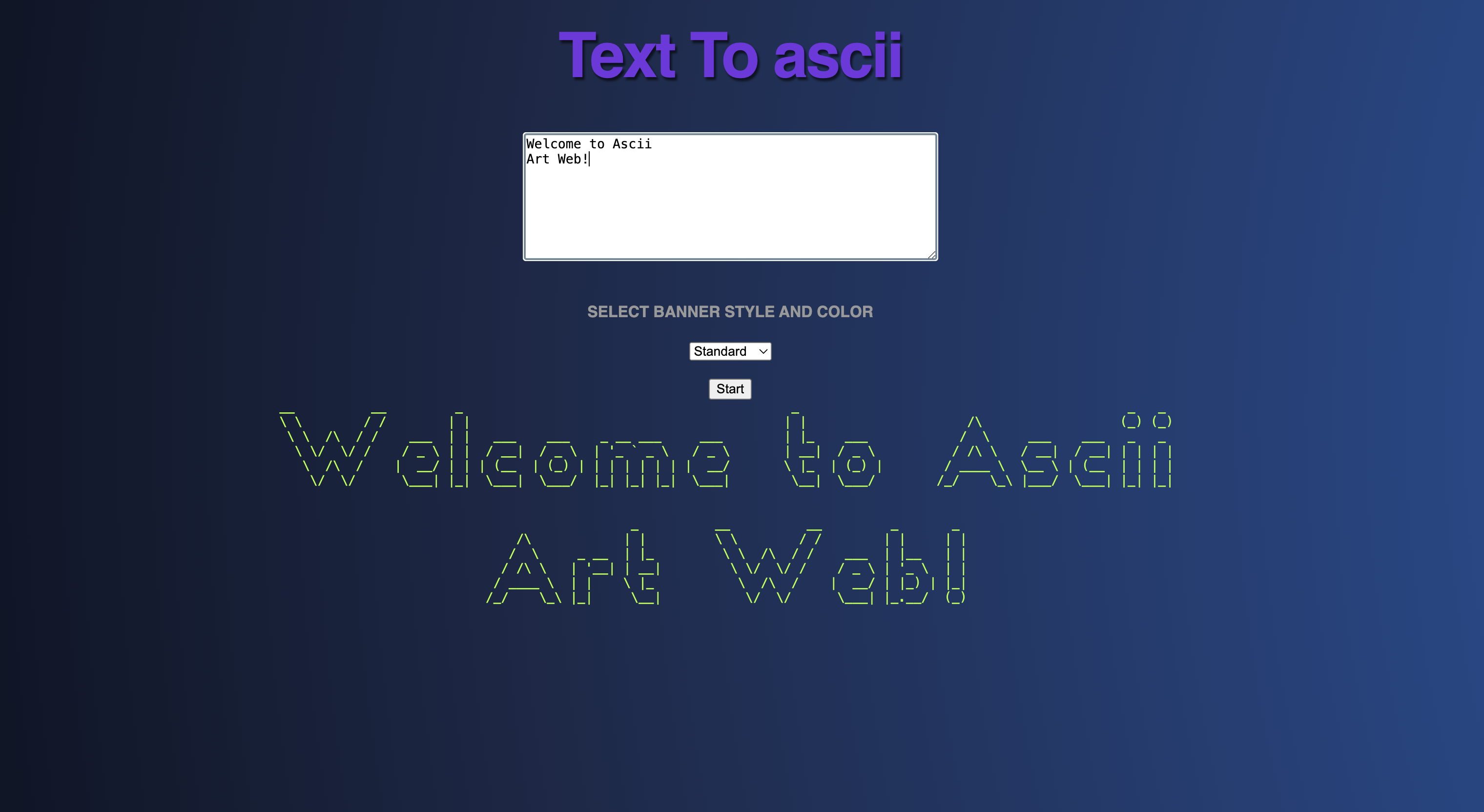 ascii art web