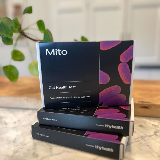 Mito Health co-branded tiny health test kit stacked