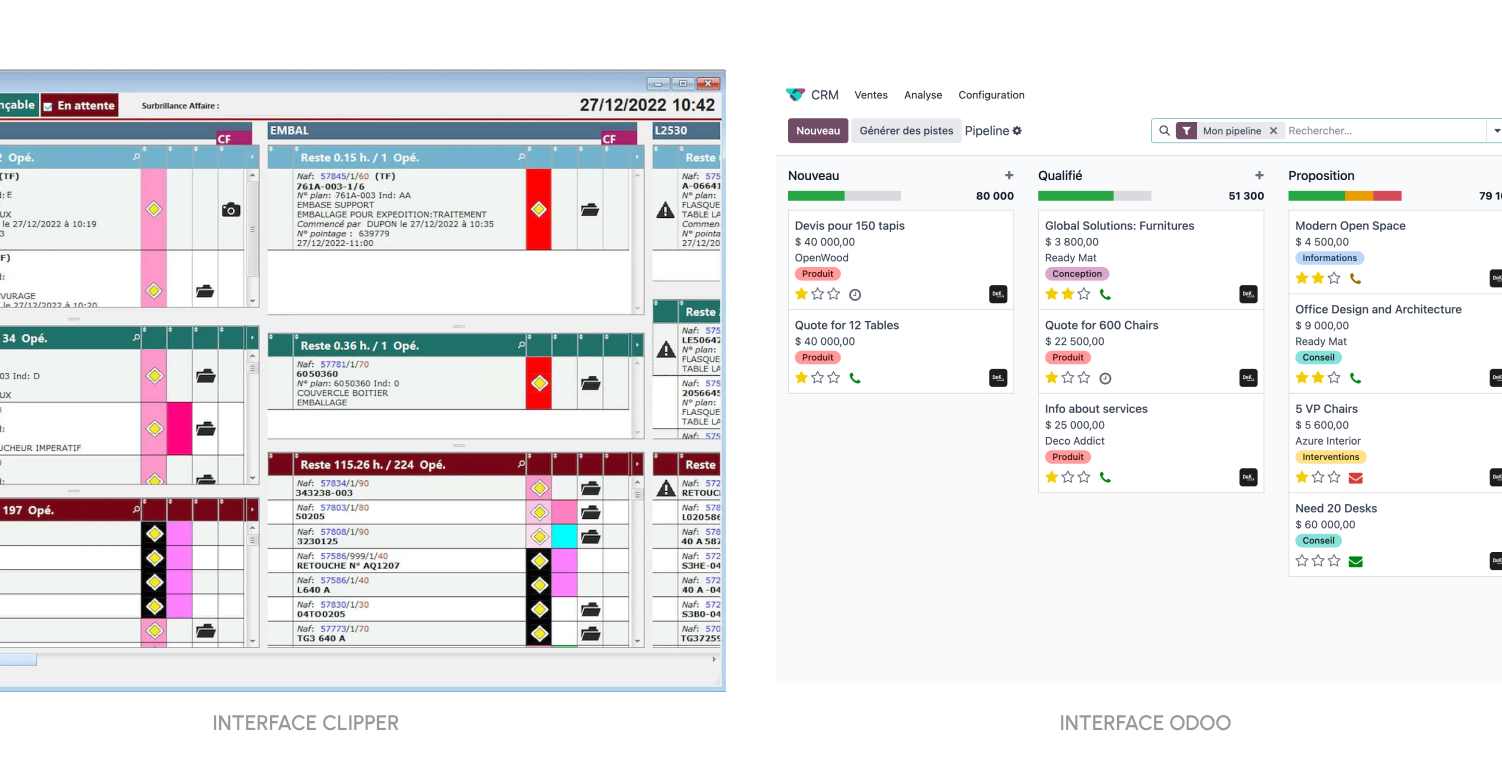 comparatif interface clipper et odoo