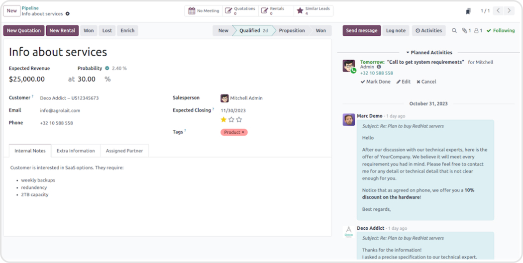crm odoo visuel