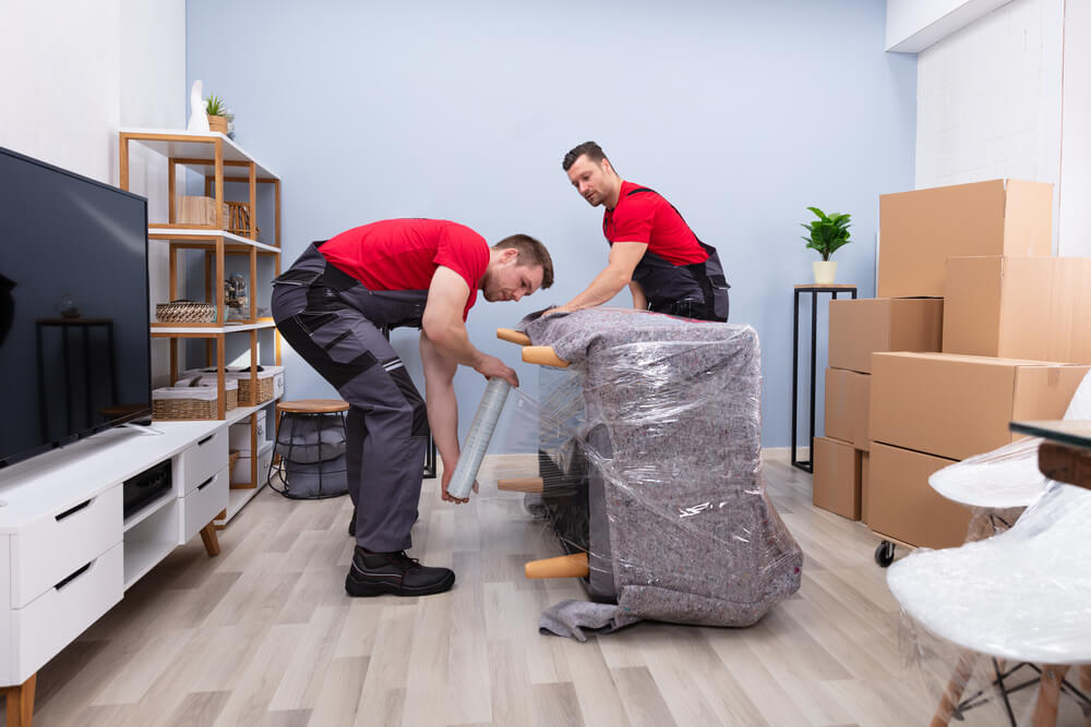 Montgomery Moving Companies unloading furniture
