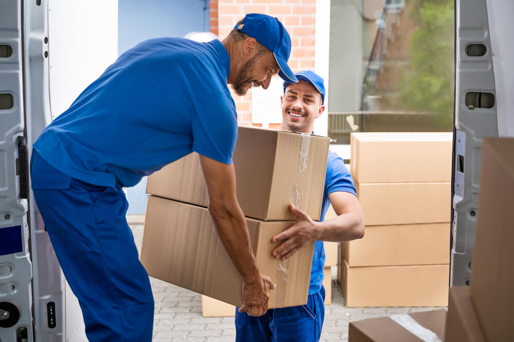 Movers in montgomery al loading boxes..