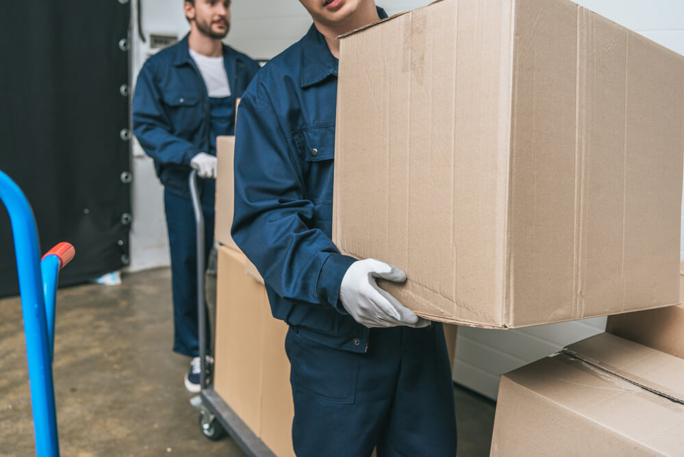 Birmingham movers carrying boxes