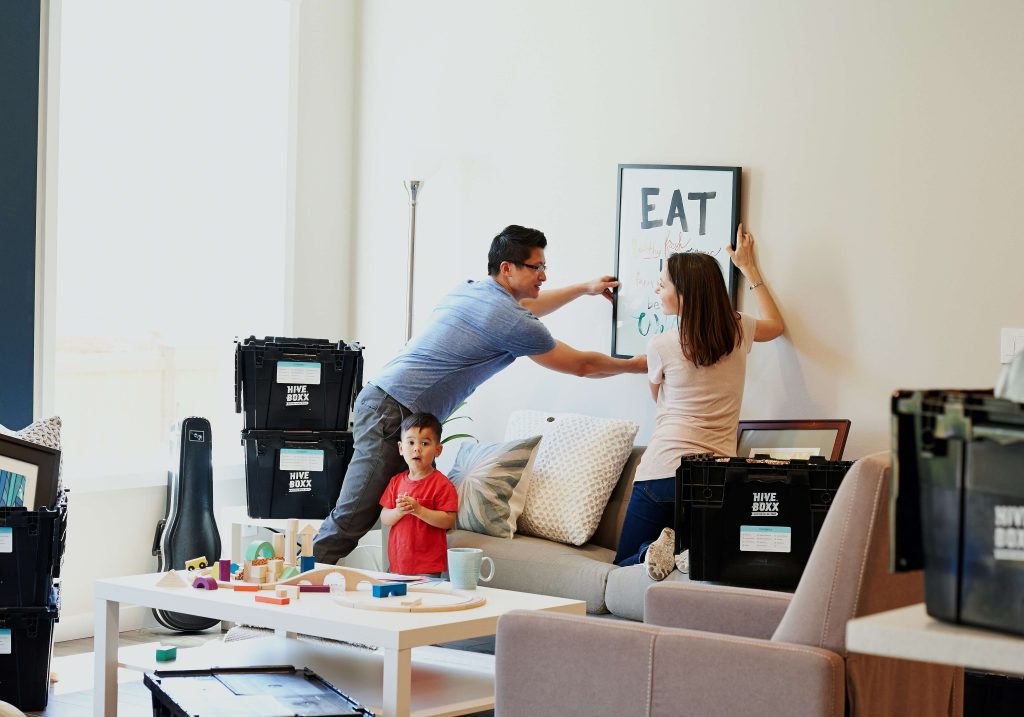 a family needing the help of Excellent Movers