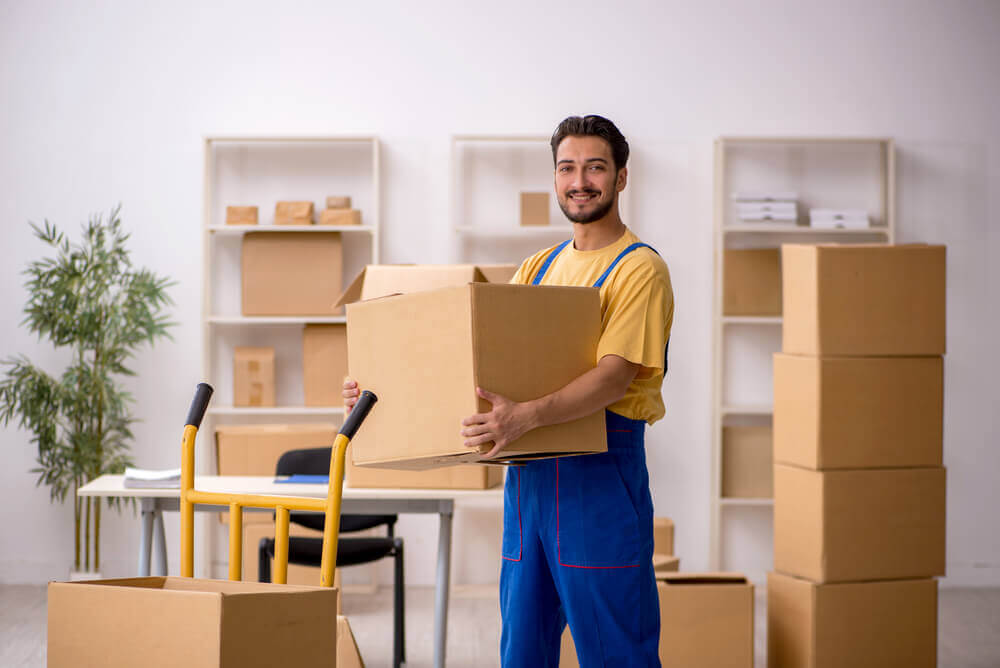 Military moving company with happy employees