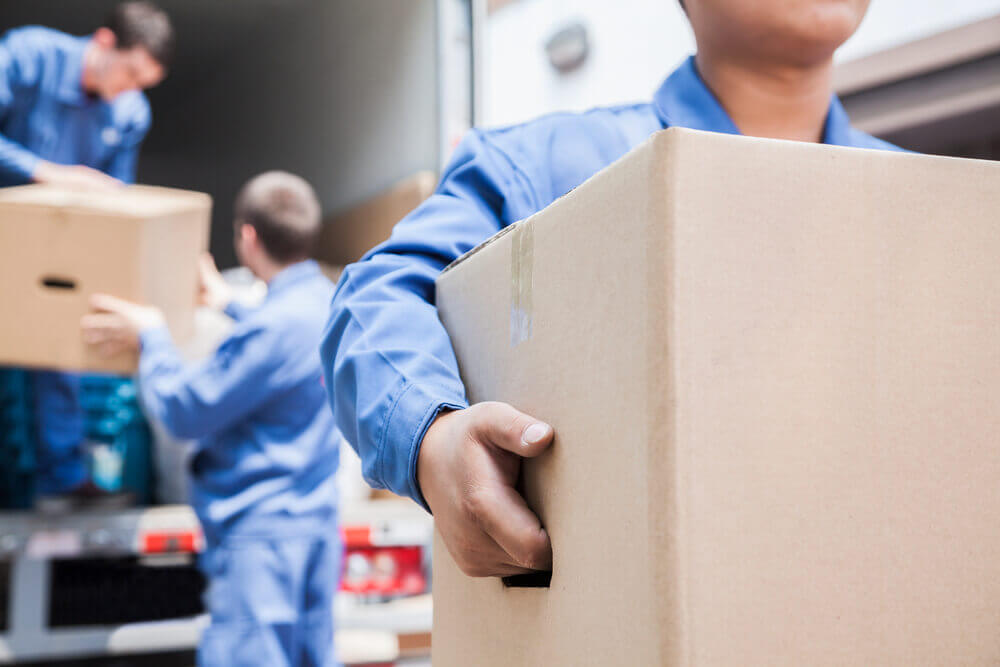 Unloading stuff with Wilmington movers