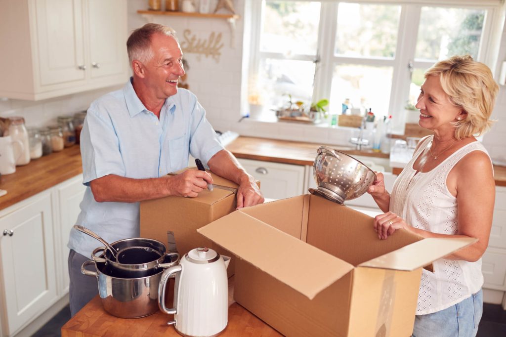 stress free couple after hiring a moving company