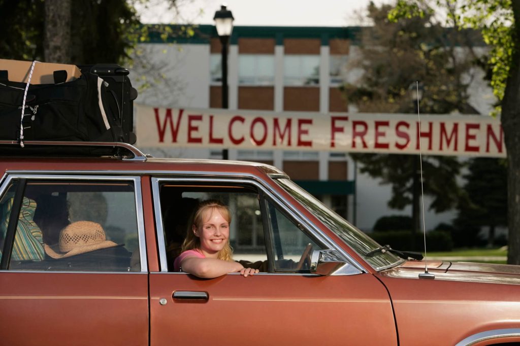 happy student after hiring Residential Moving Companies