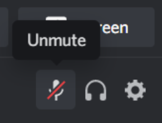 Discord mute voice widget