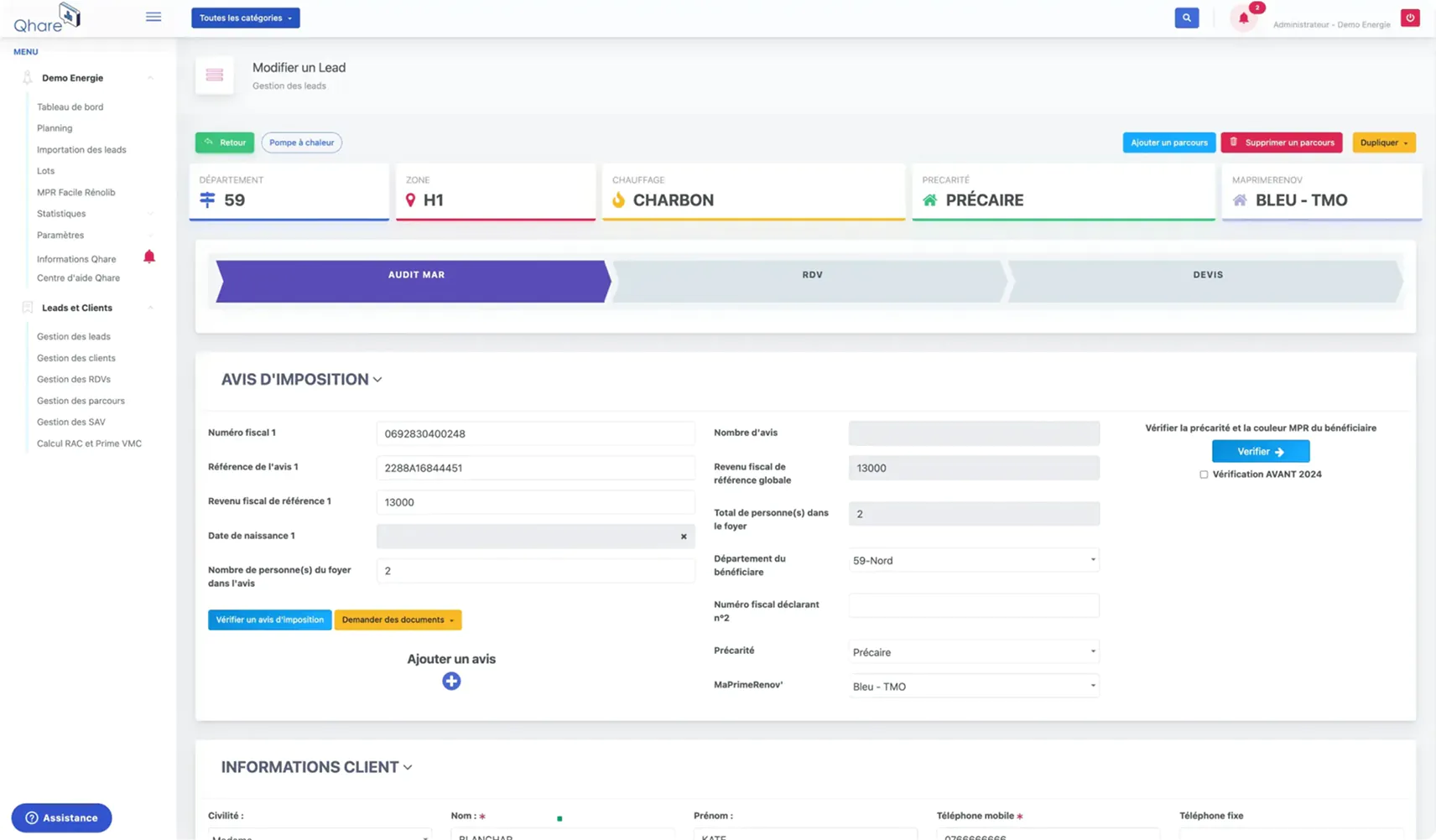 Qhare, le CRM de la rénovation énergétique