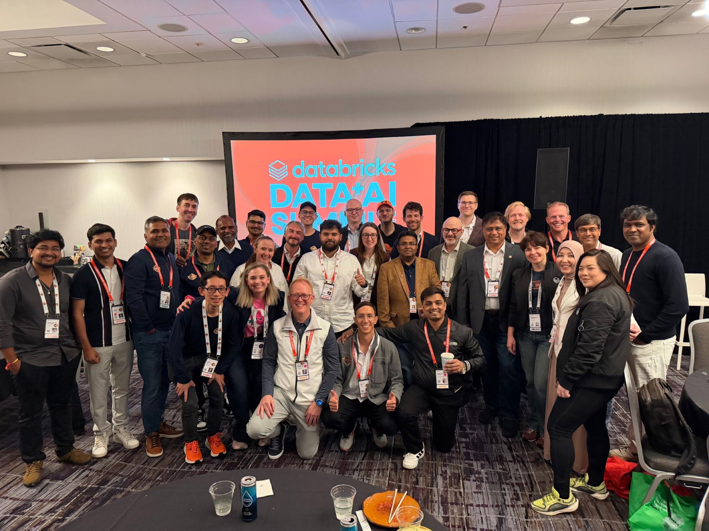 The Exponentia.ai team with attendees at the Databricks Data + AI Summit