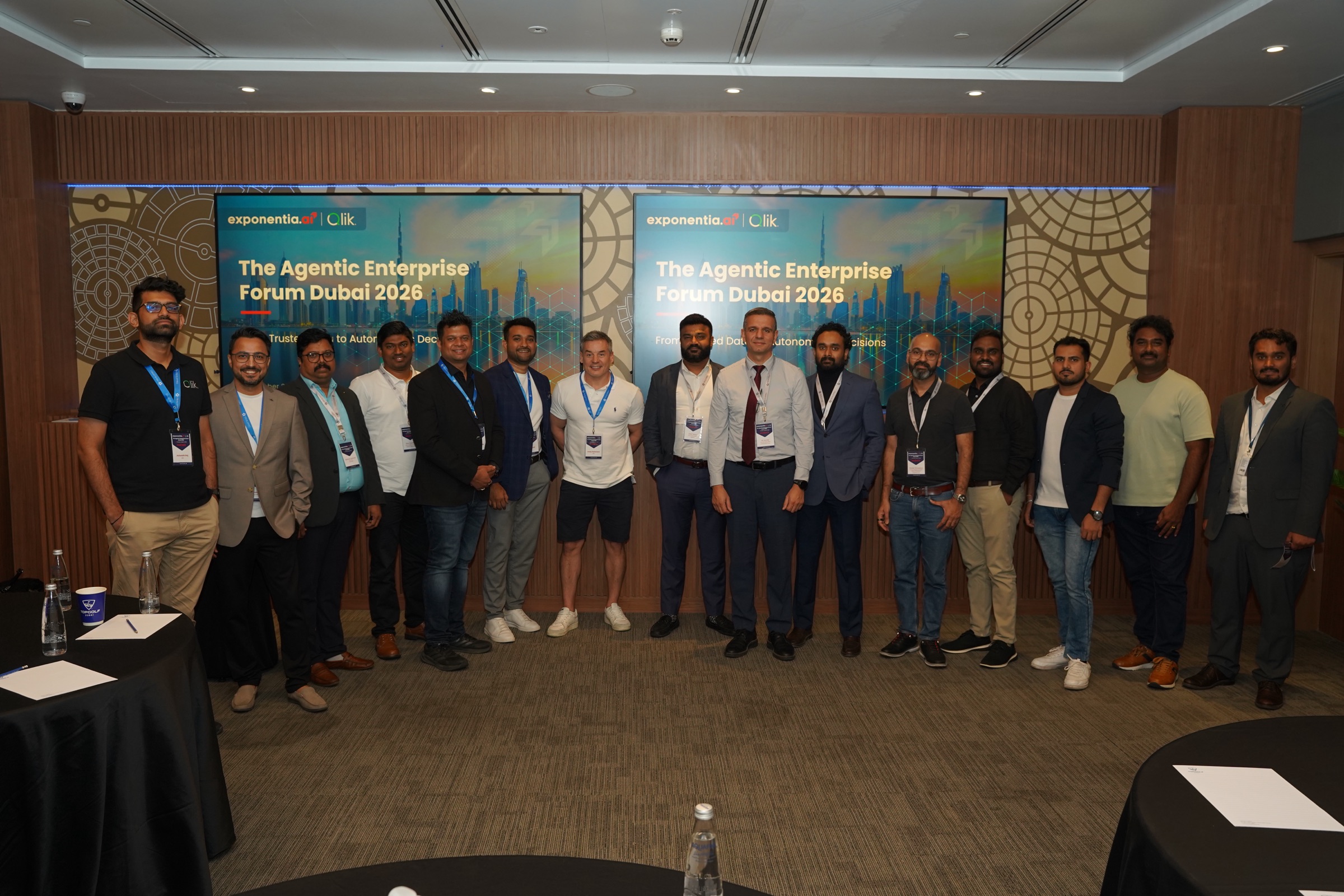 The Exponentia.ai and Qlik team at the Agentic Enterprise Forum Dubai 2026