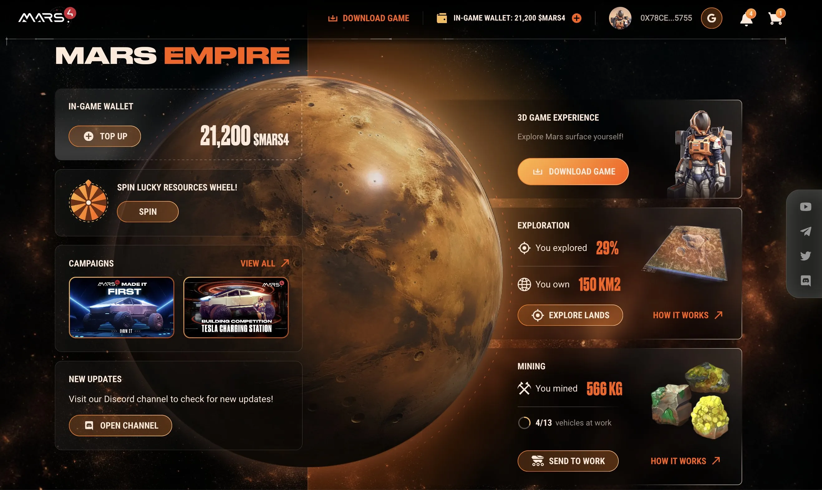 mars4 ultra blockchain crypto uos play2earn nft