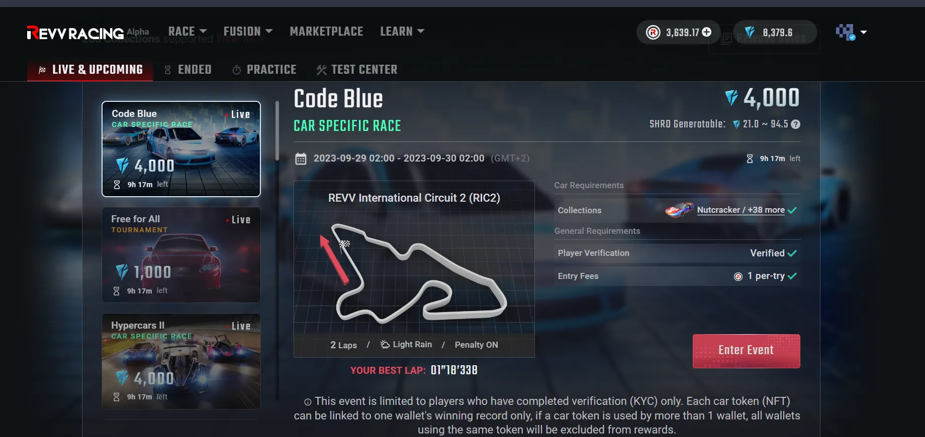 revv racing, play2earn, crypto, blockchain, nft, polygon, web3, race , gaming