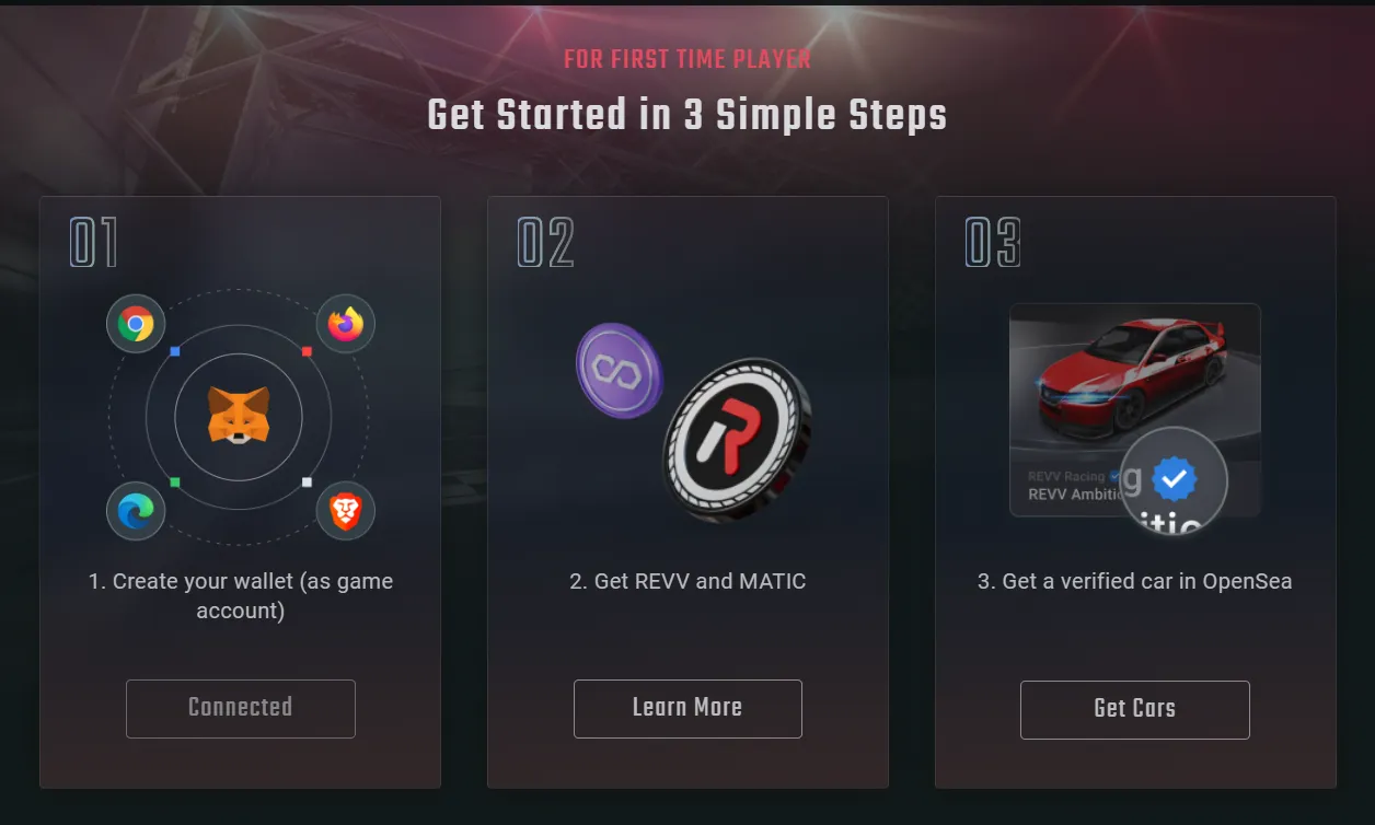 revv racing, play2earn, crypto, blockchain, nft, polygon, web3, race , gaming