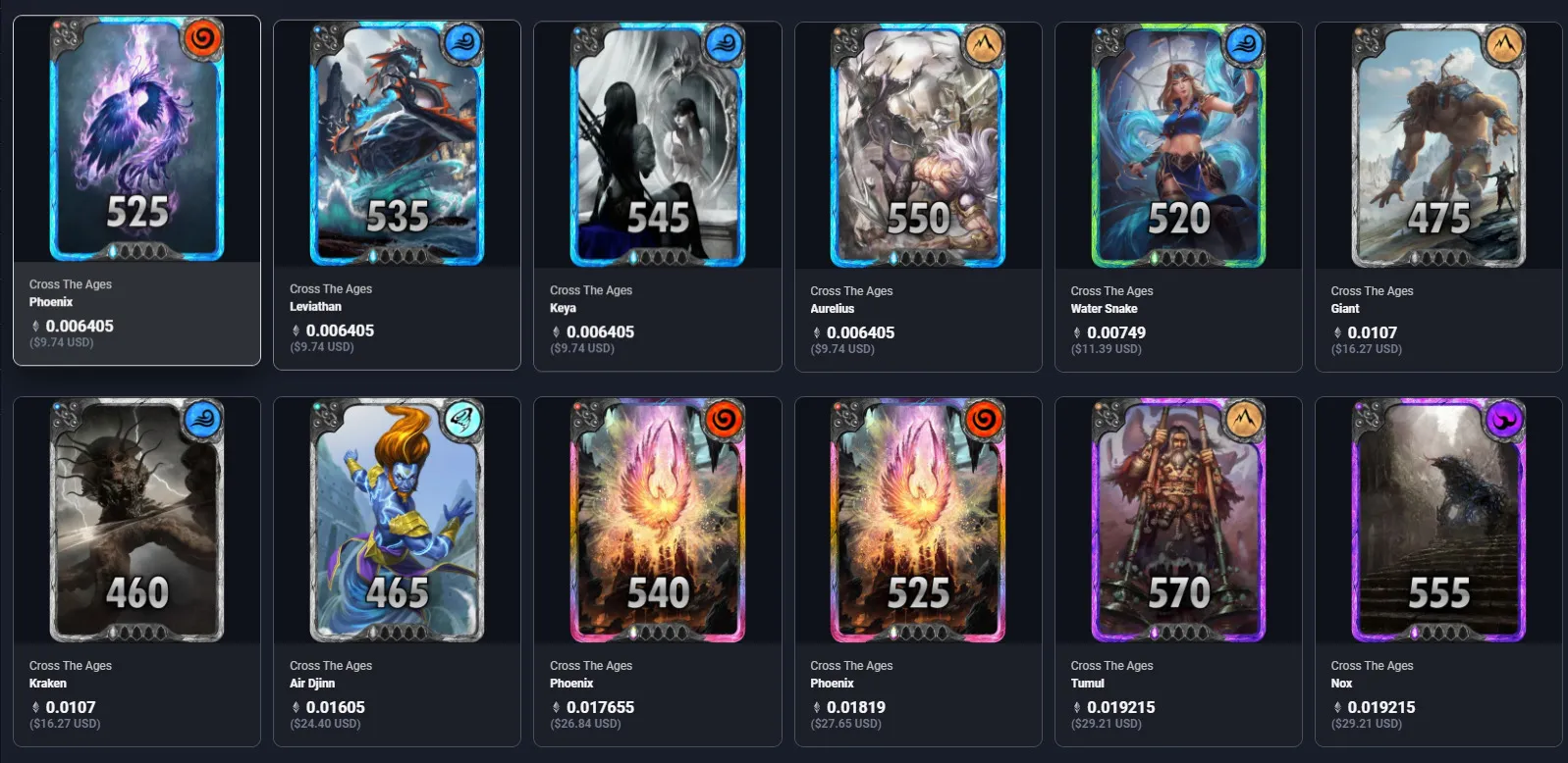 cross the ages, cryptogame, nft, card crypto, gamefi, play2earn