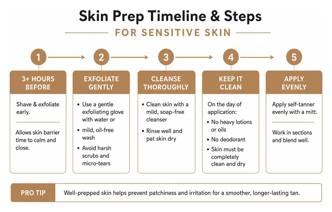 Skin prep timeline and steps for sensitive skin Skin prep timeline and steps for sensitive skin