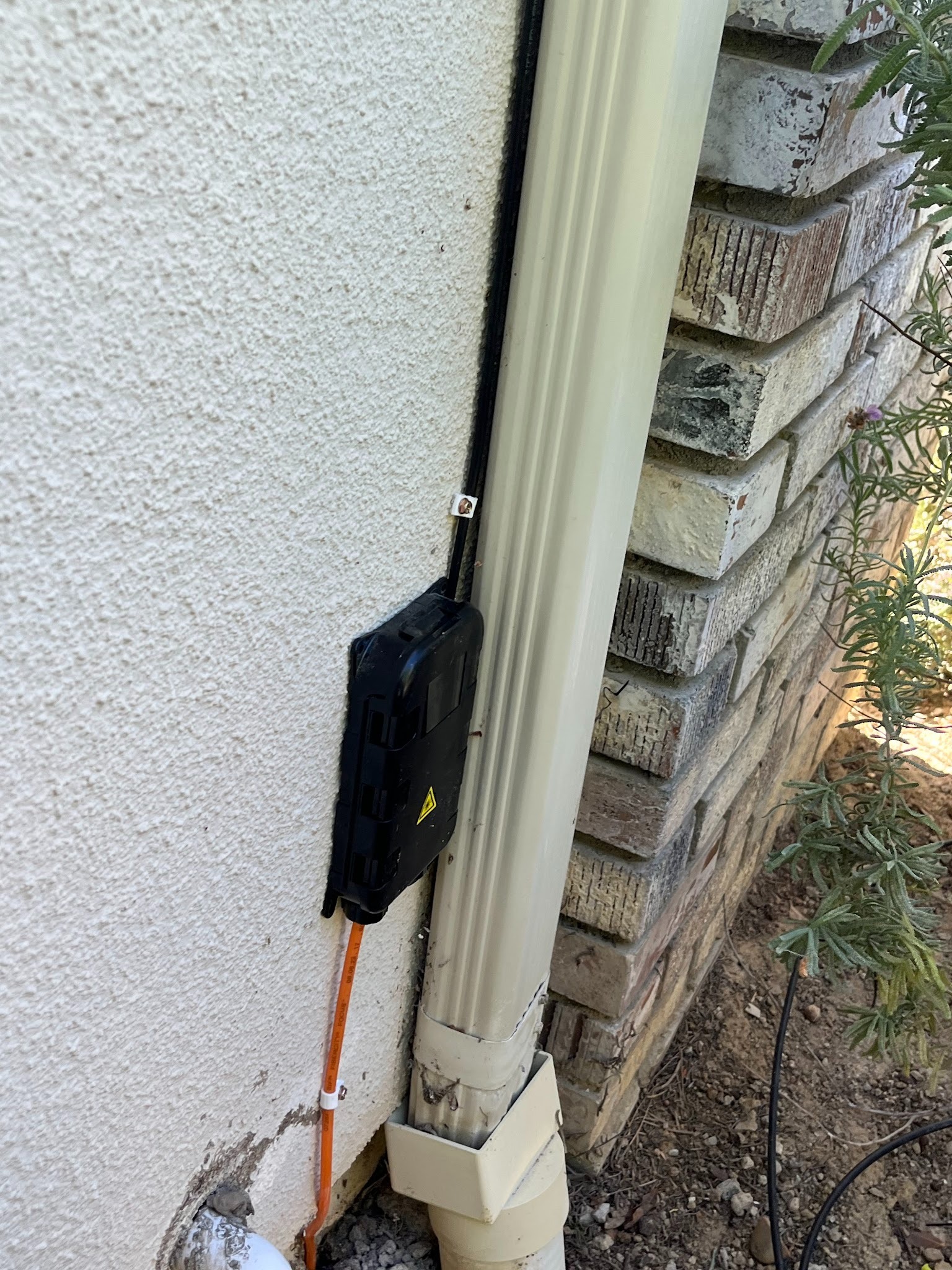 The device in its final mounted or placed position.