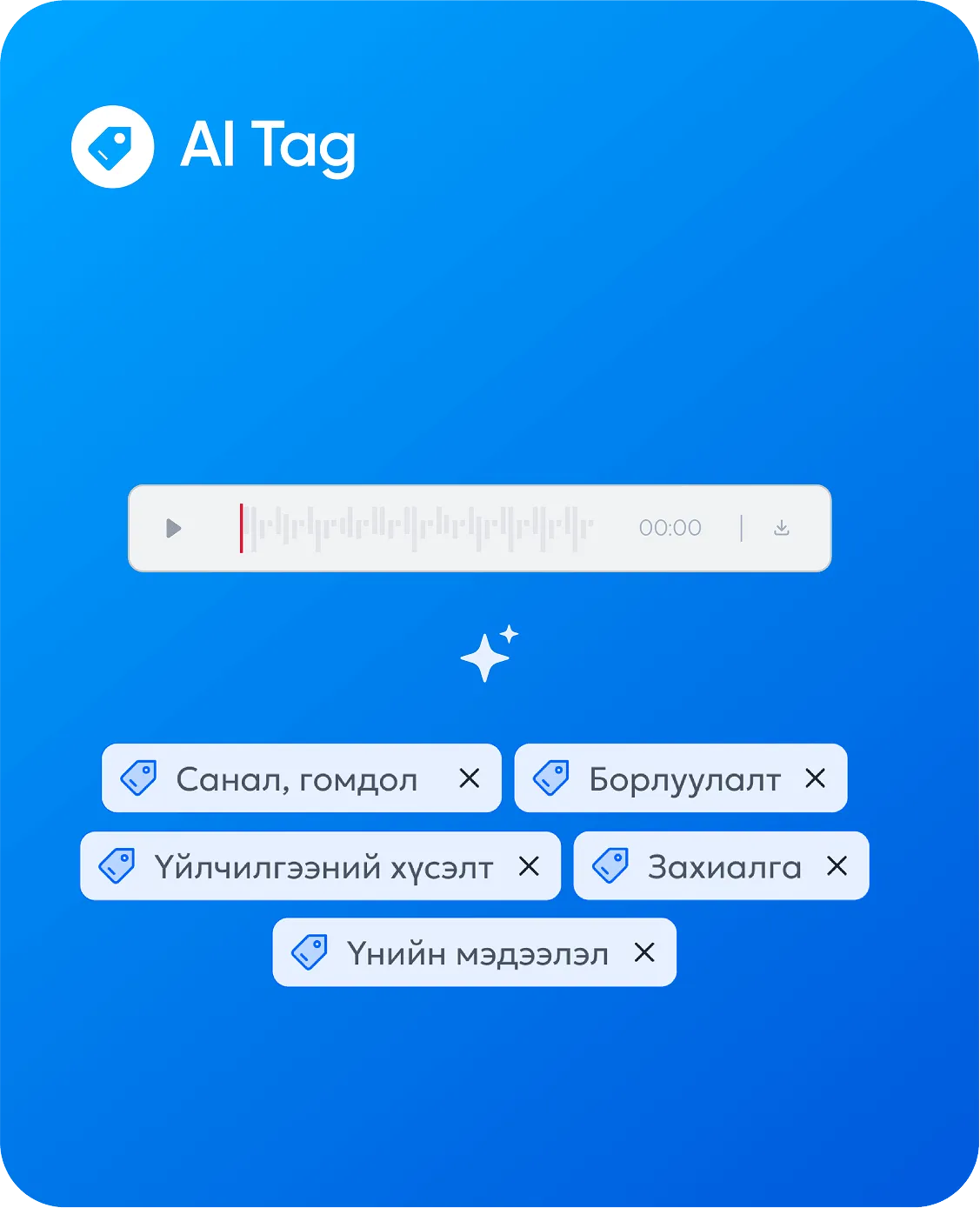 CallPro AI Tag: дуудлагын бичлэгийг санал, борлуулалт, захиалгаар ангилах