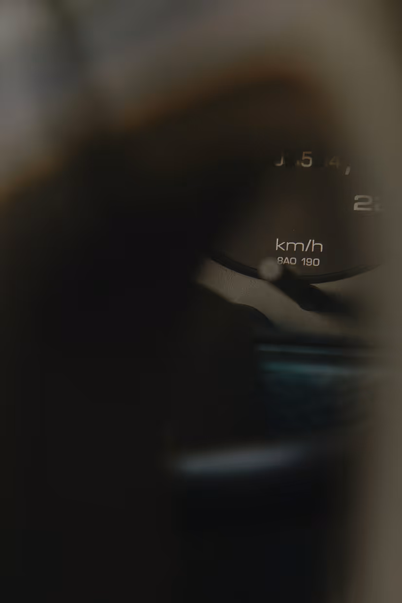 A dashboard of a car