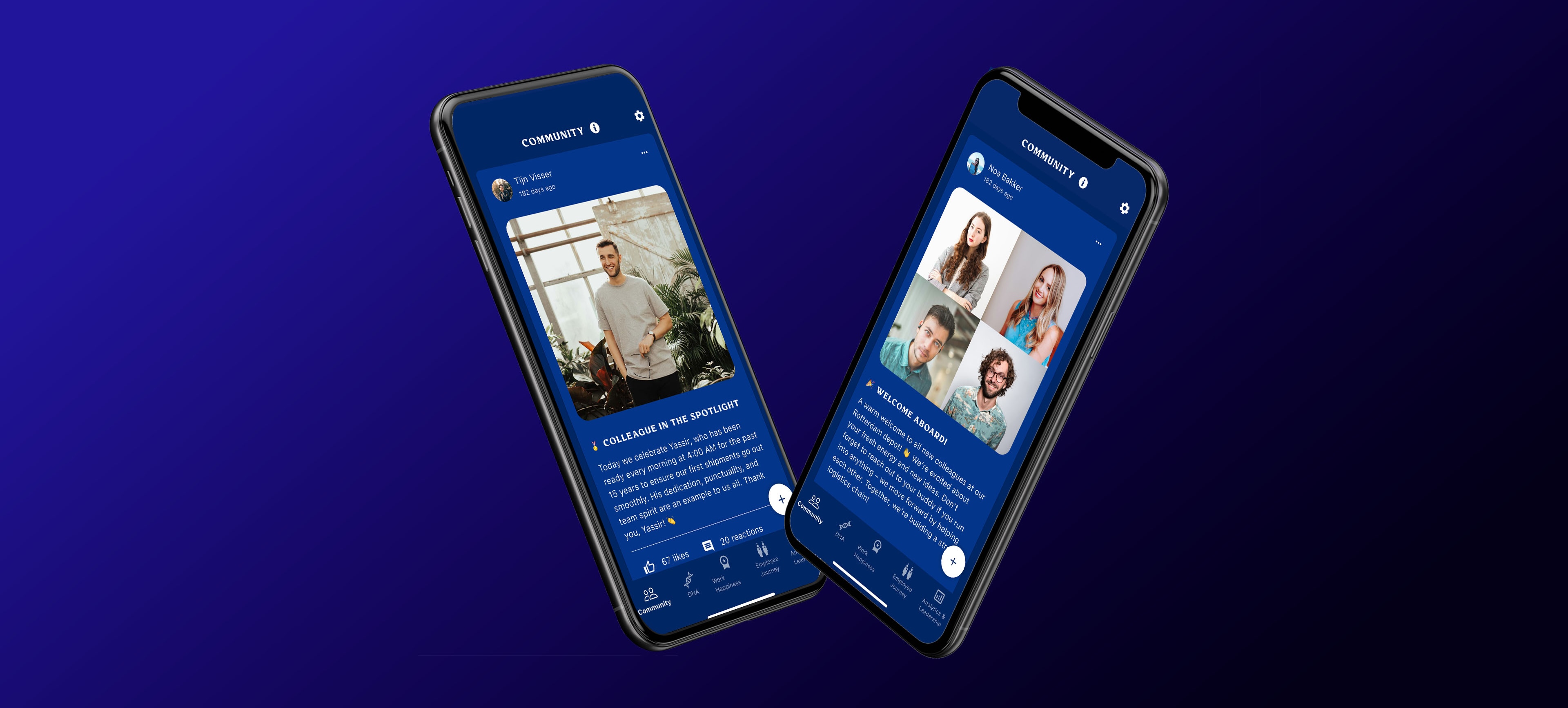 Phone with Work Happiness App