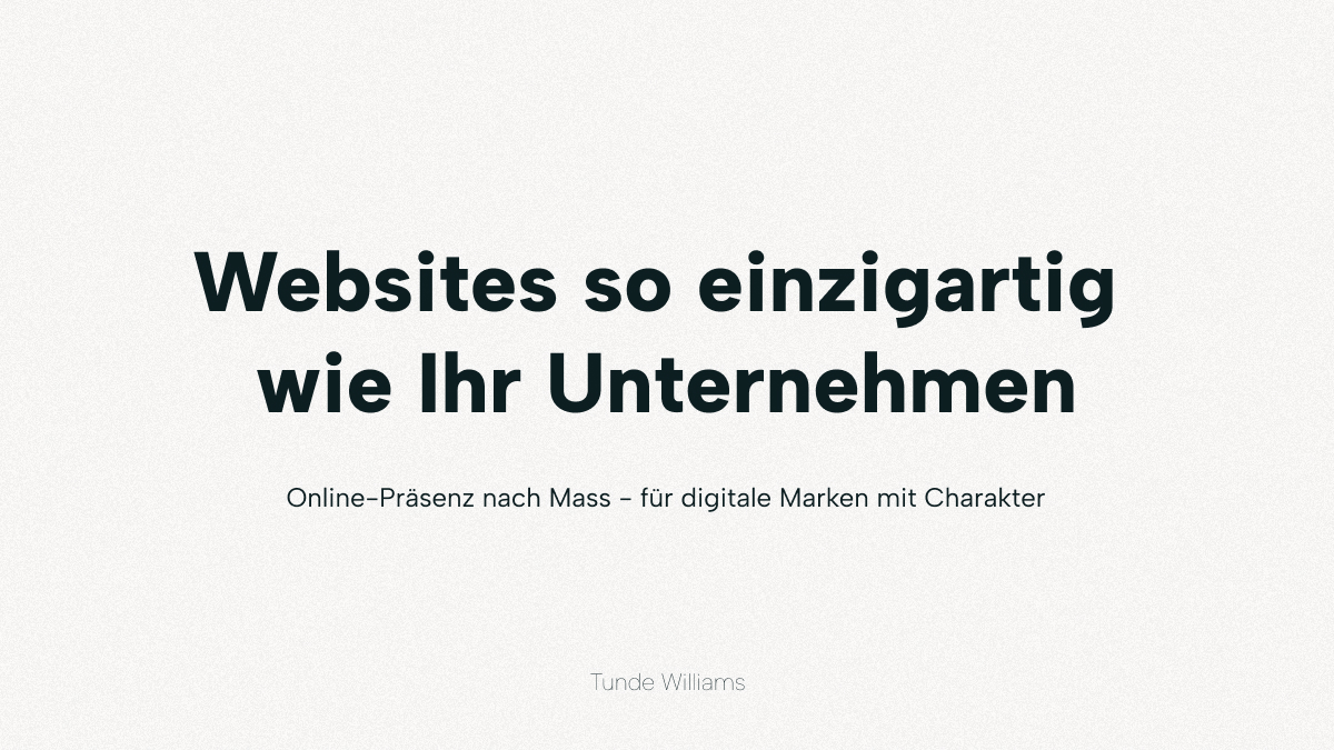 Copyright Tundewilliams.ch (c) Tundewilliams.ch