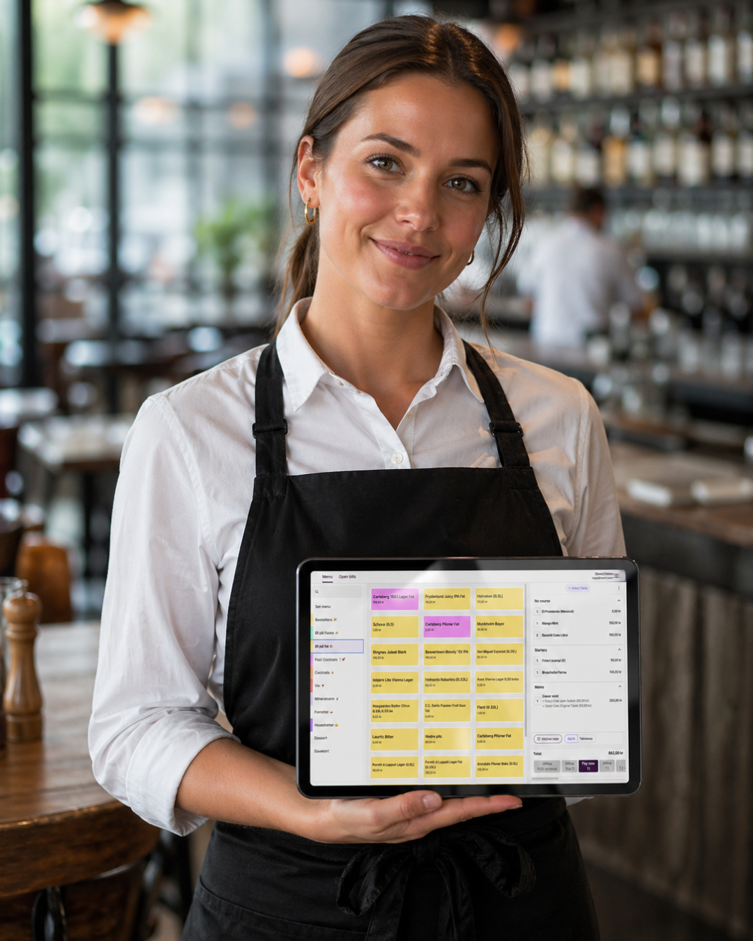 Kassesystem for restauranter