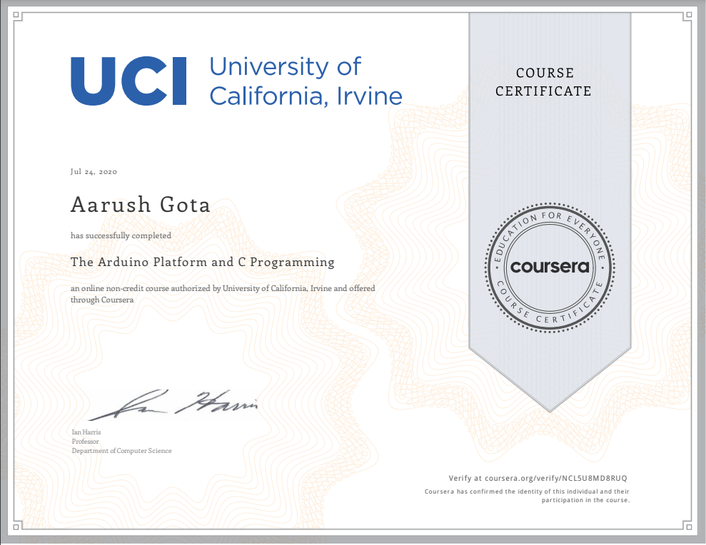 Certificate