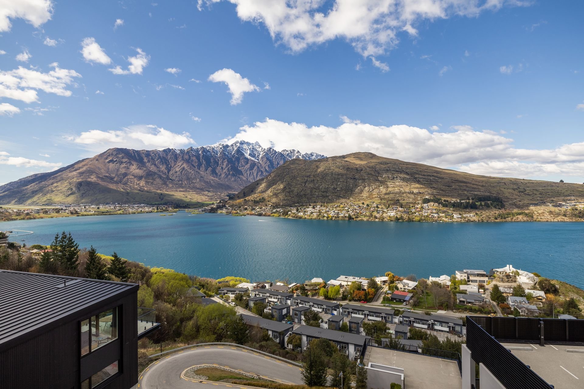 Lake Whakatipu and the Remarkables from the villa at Woods Villa Tui, Queenstown