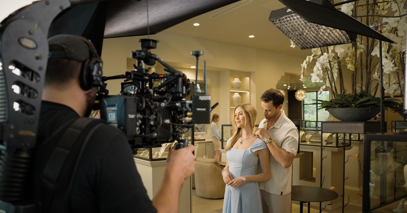 Selective Cinema crew on set for a McCaskill commercial