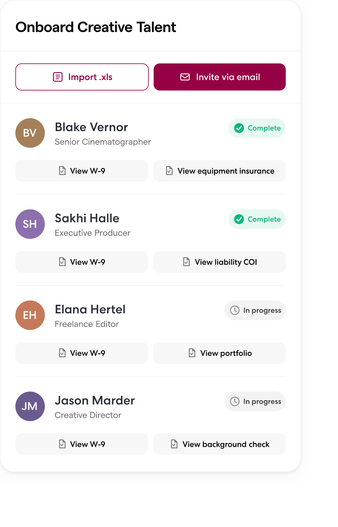 Wingspan contractor onboarding flow