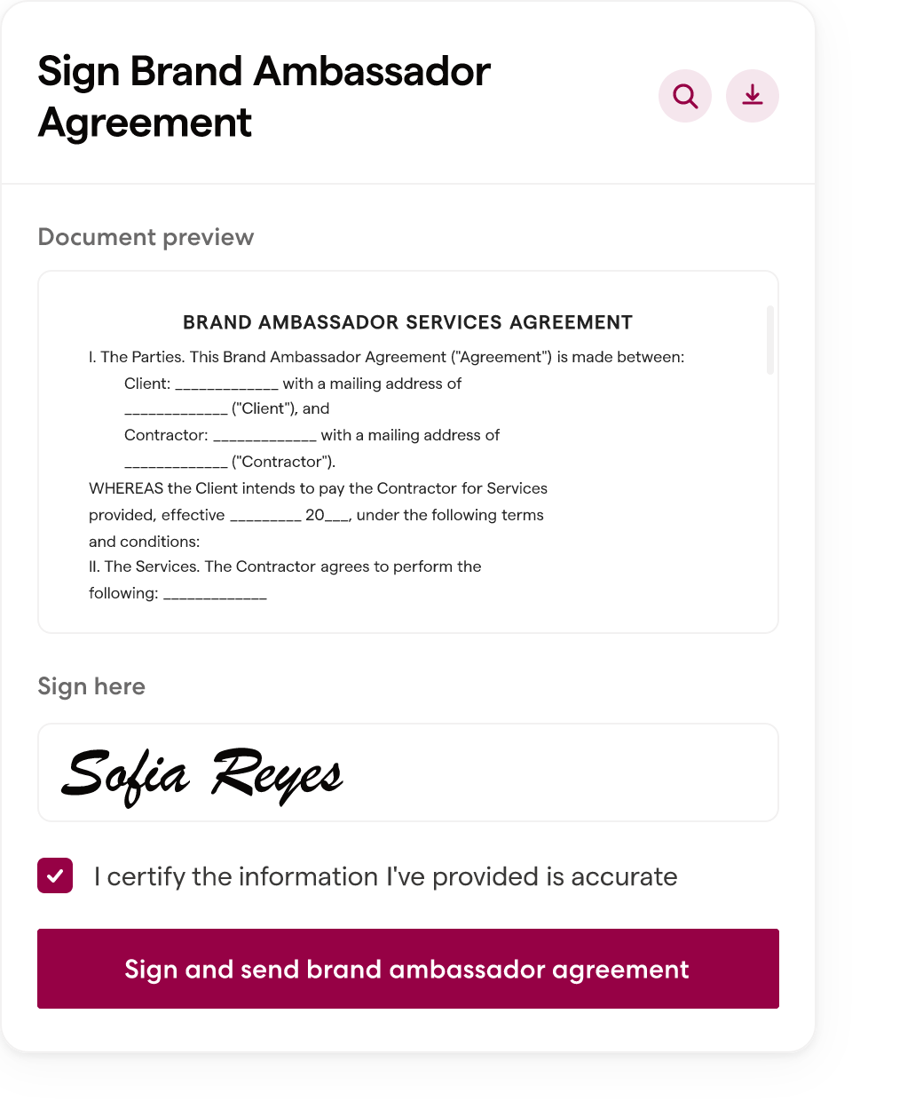 Wingspan digital agreement signing