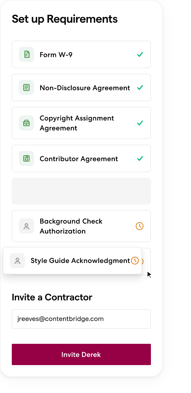 Wingspan compliance requirements tracker